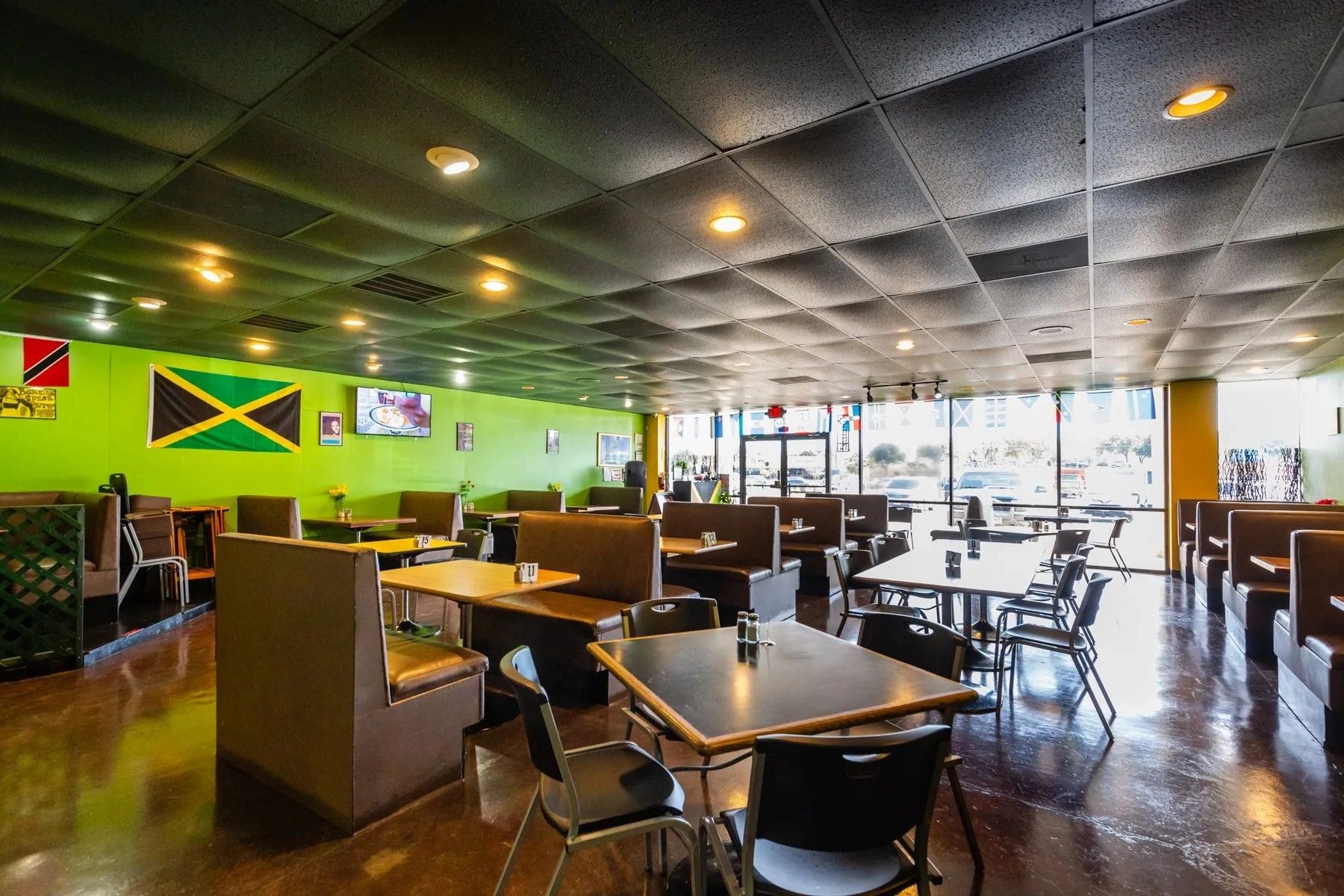 Inside Tony's Jamaican Food restaurant